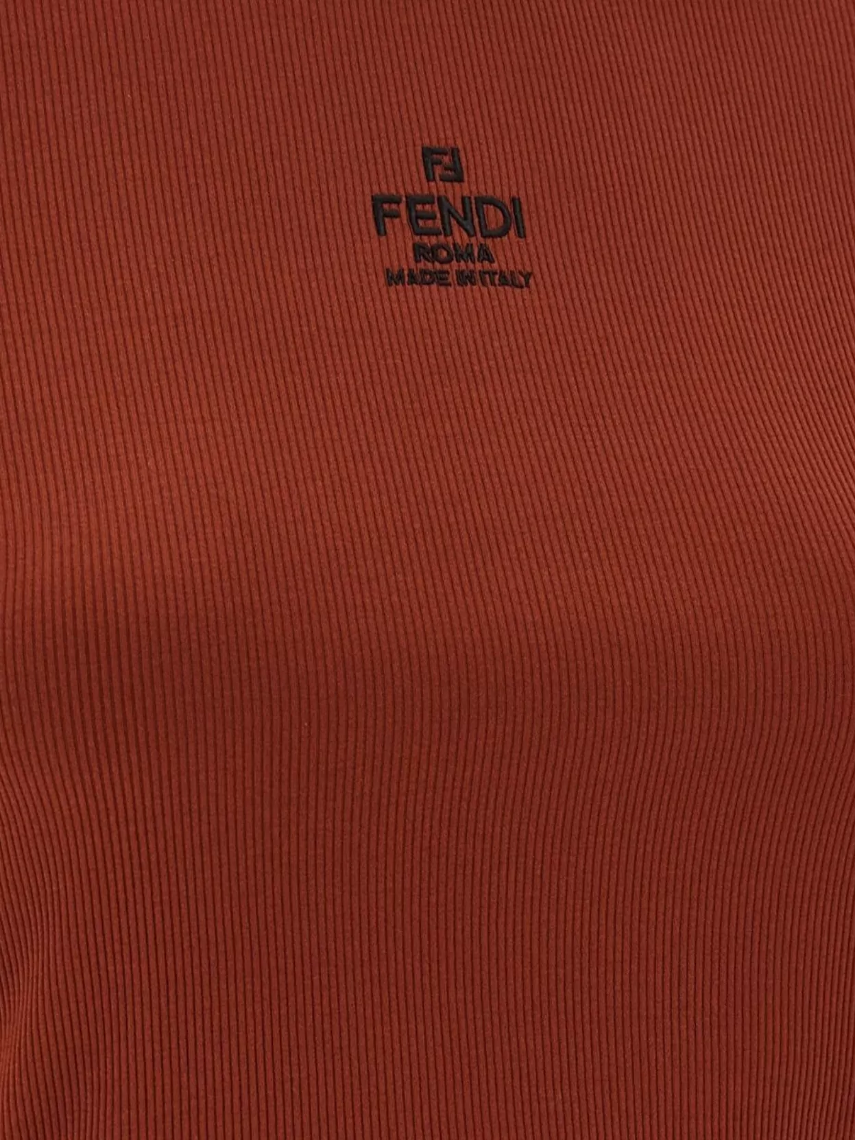 Fendi Embroidered Logo Short Sleeve Top