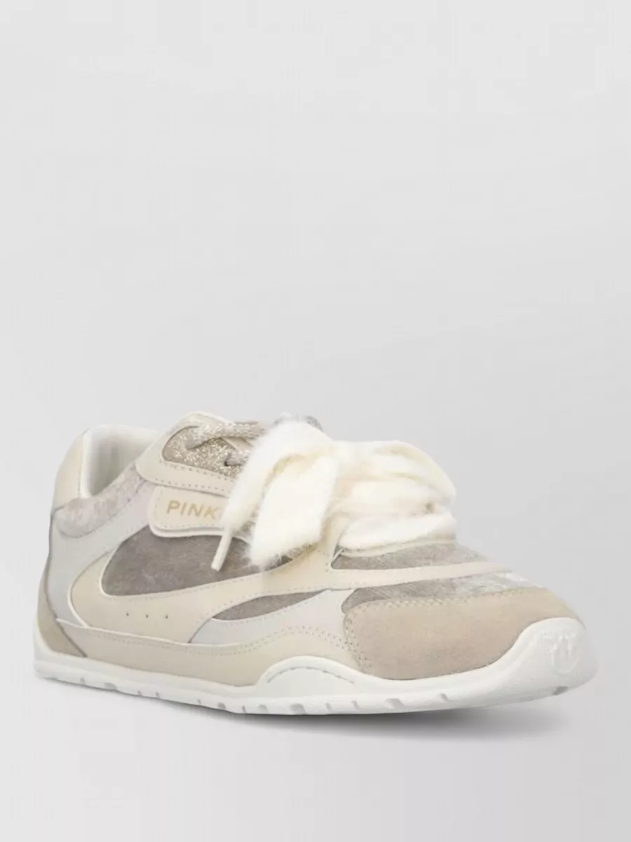 Pinko Leather Low-Top Sneakers