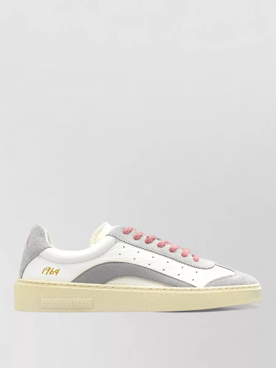 Dsquared2 Sneakers Perforated Sides Contrast Stitching Rubber Sole