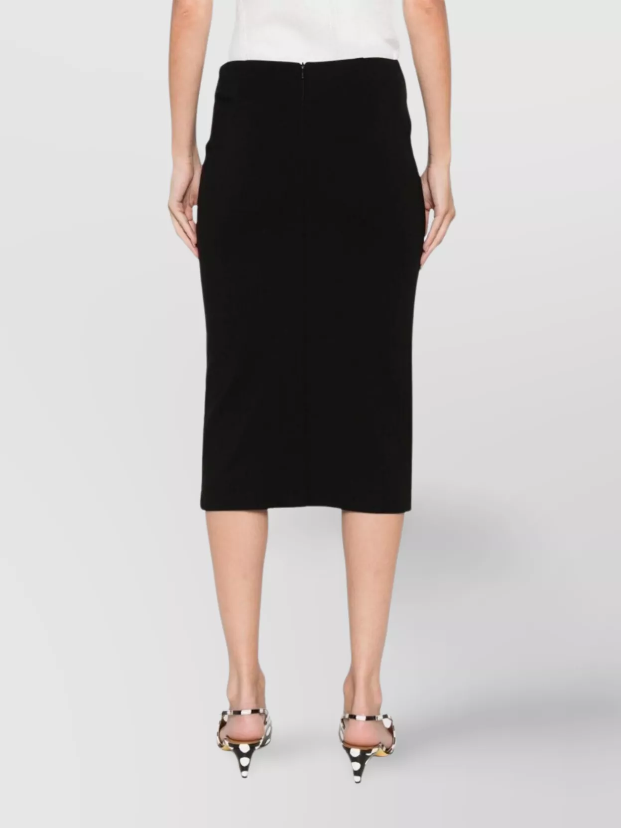 Pinko Knee-Length High-Waisted Fitted Skirt Slit