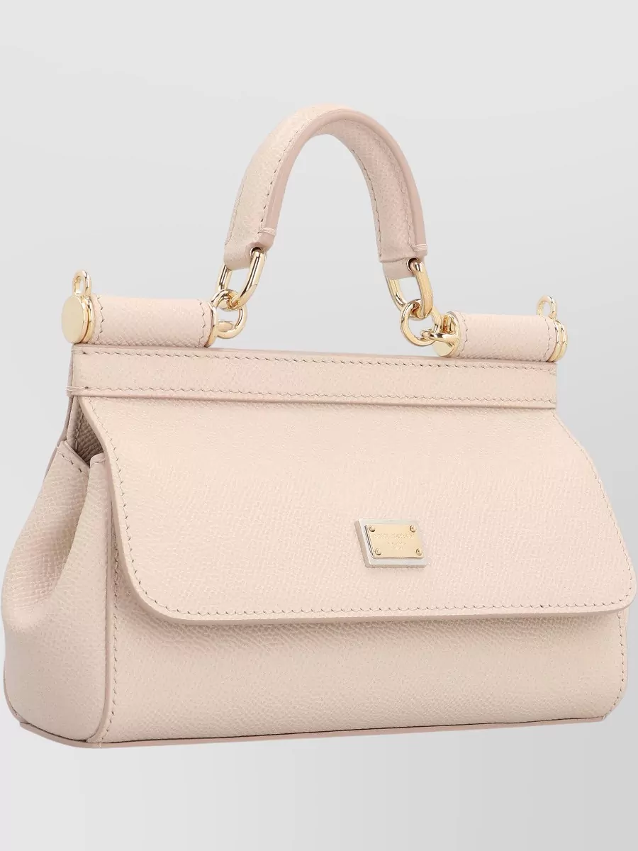 Dolce&Gabbana Sicily Mini Leather Shoulder Bag