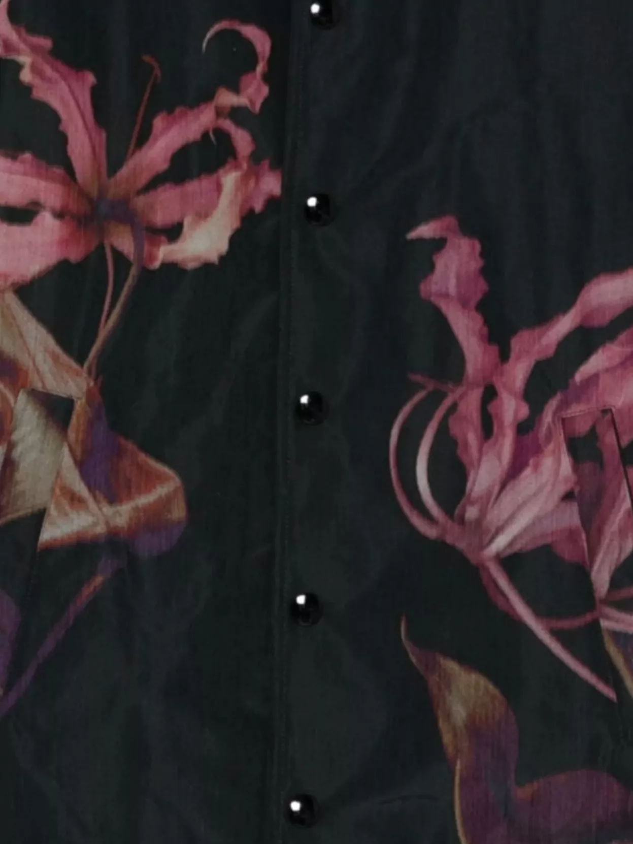 Dries Van Noten Floral Print Blouson Featuring Drawstring Hem