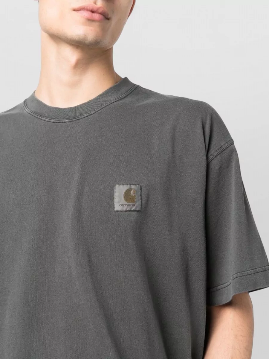 Carhartt Wip Logo Cotton T-Shirt Short Sleeves Crew Neck