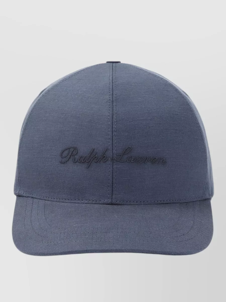Ralph Lauren Purple Label linen silk logo-embroidered baseball cap