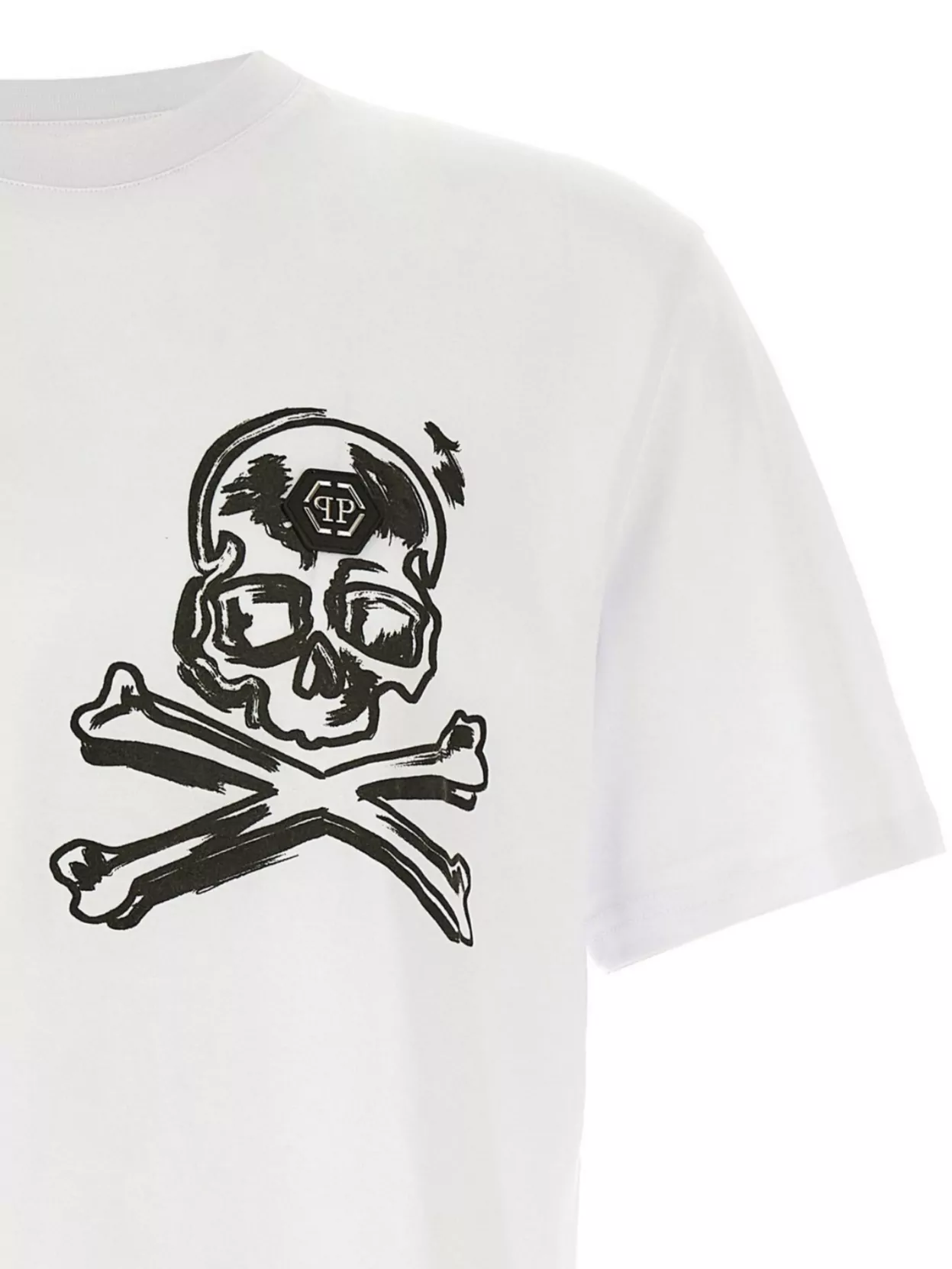 Philipp Plein 'Skull & Bones' Printed Crew Neck T-Shirt