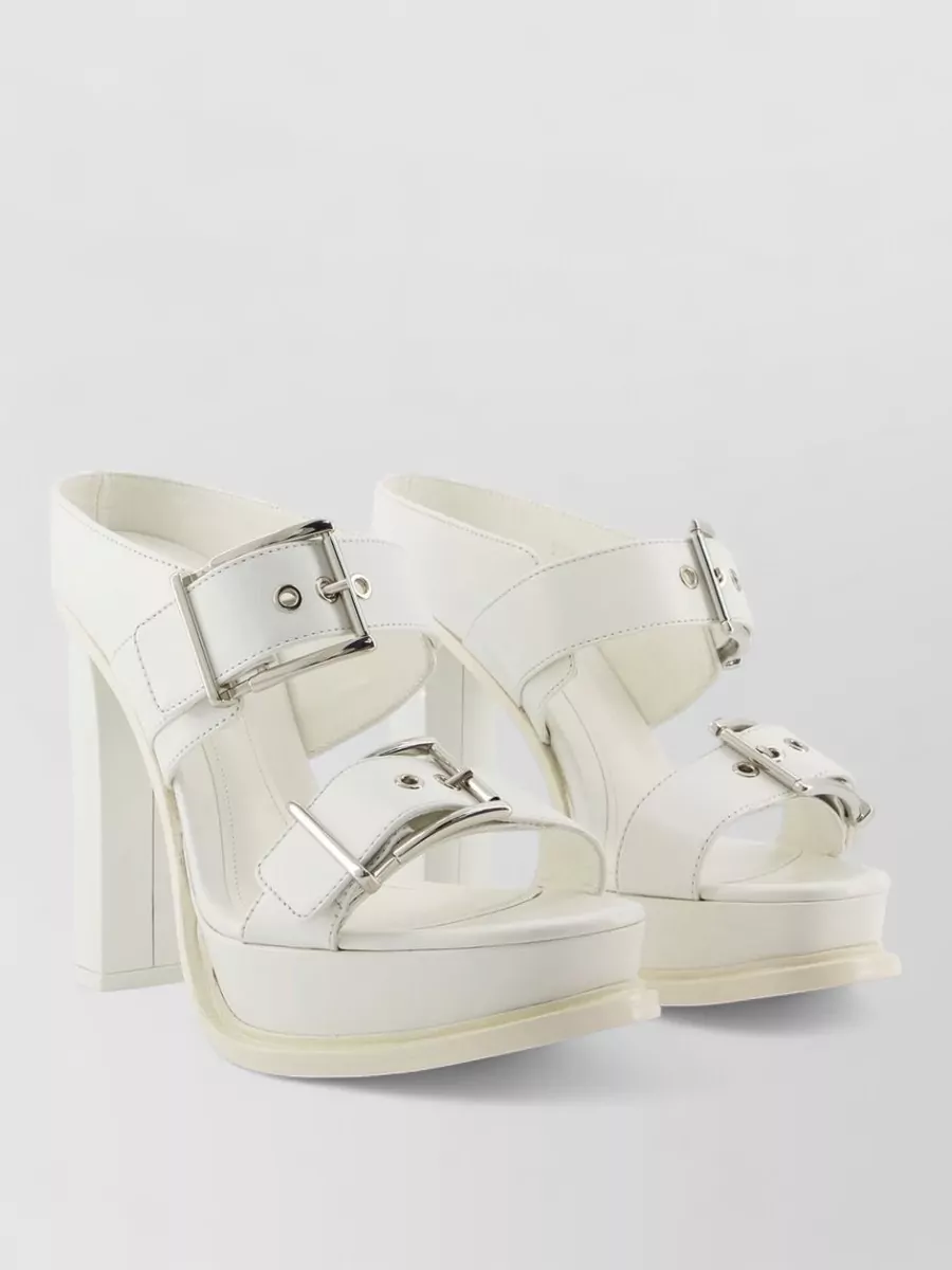 Alexander Mcqueen Leather Platform Sandals