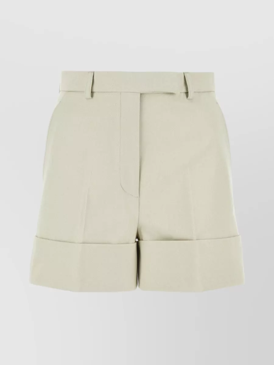 Shop Thom Browne Shorts In Cream