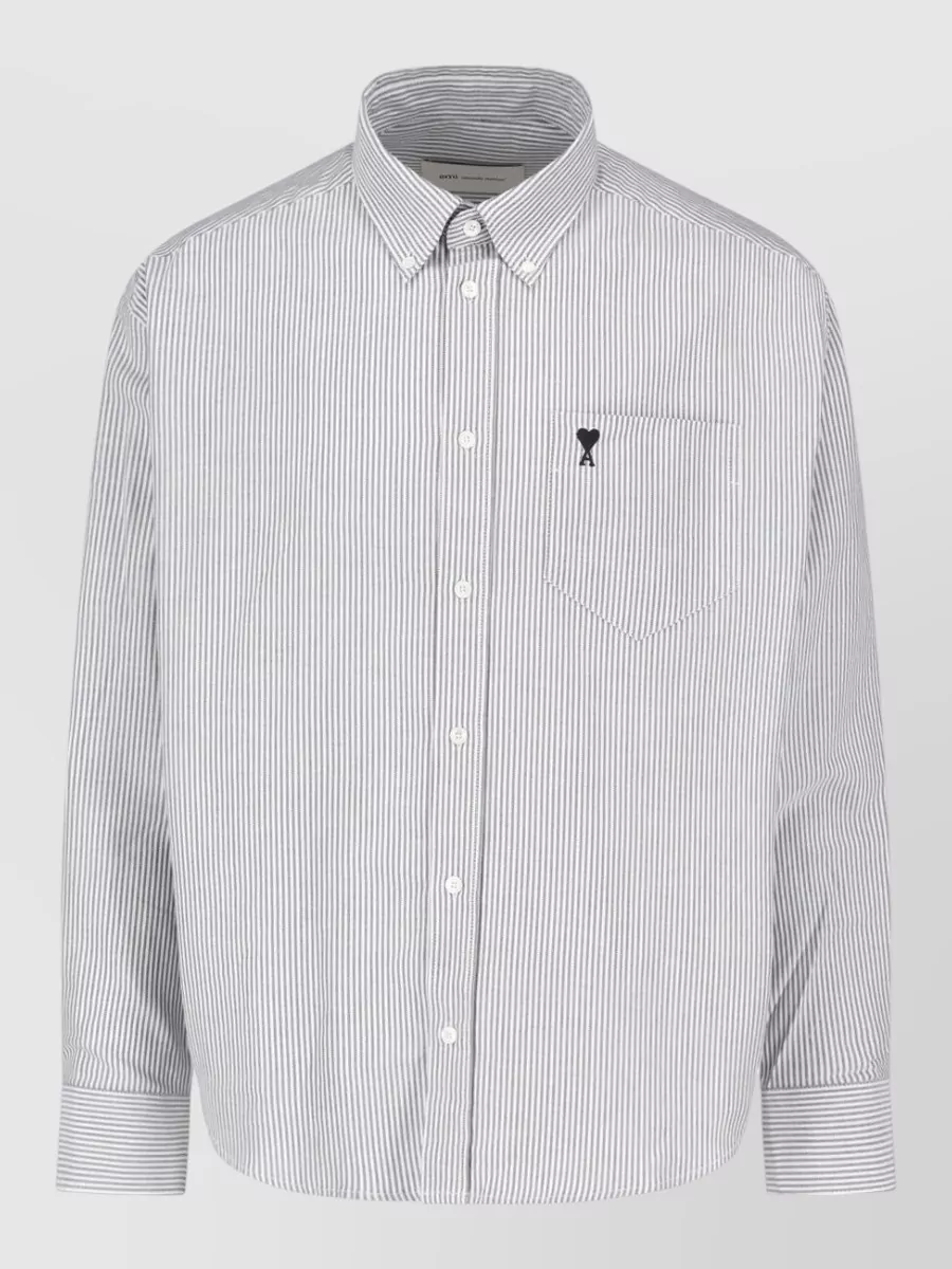 Ami Paris striped boxy shirt