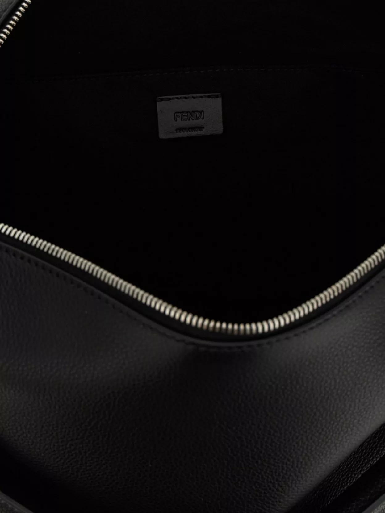 Fendi Large Shoulder Bag Adjustable Strap Metal Hardware Top Handle