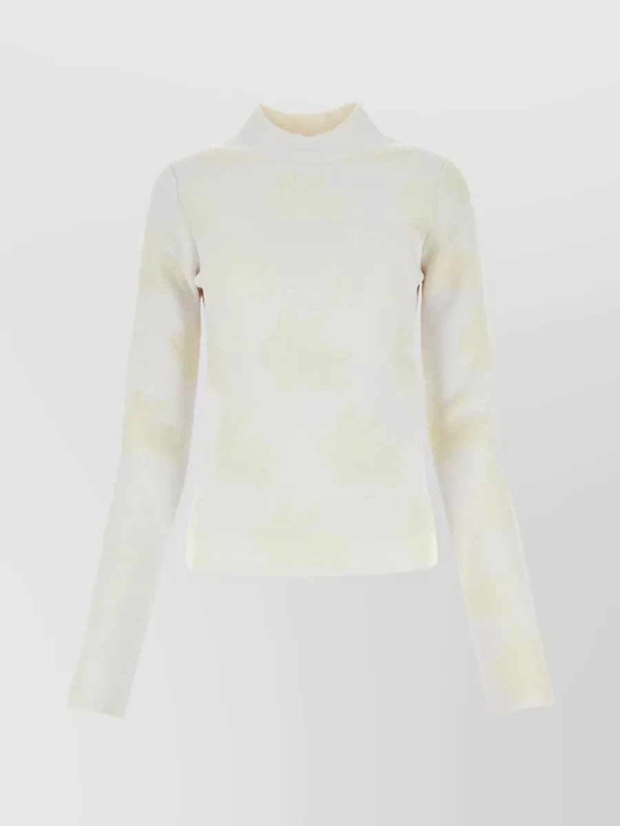 Shop Jw Anderson Bunny Embroidered Jacquard Knit Sweater In Cream