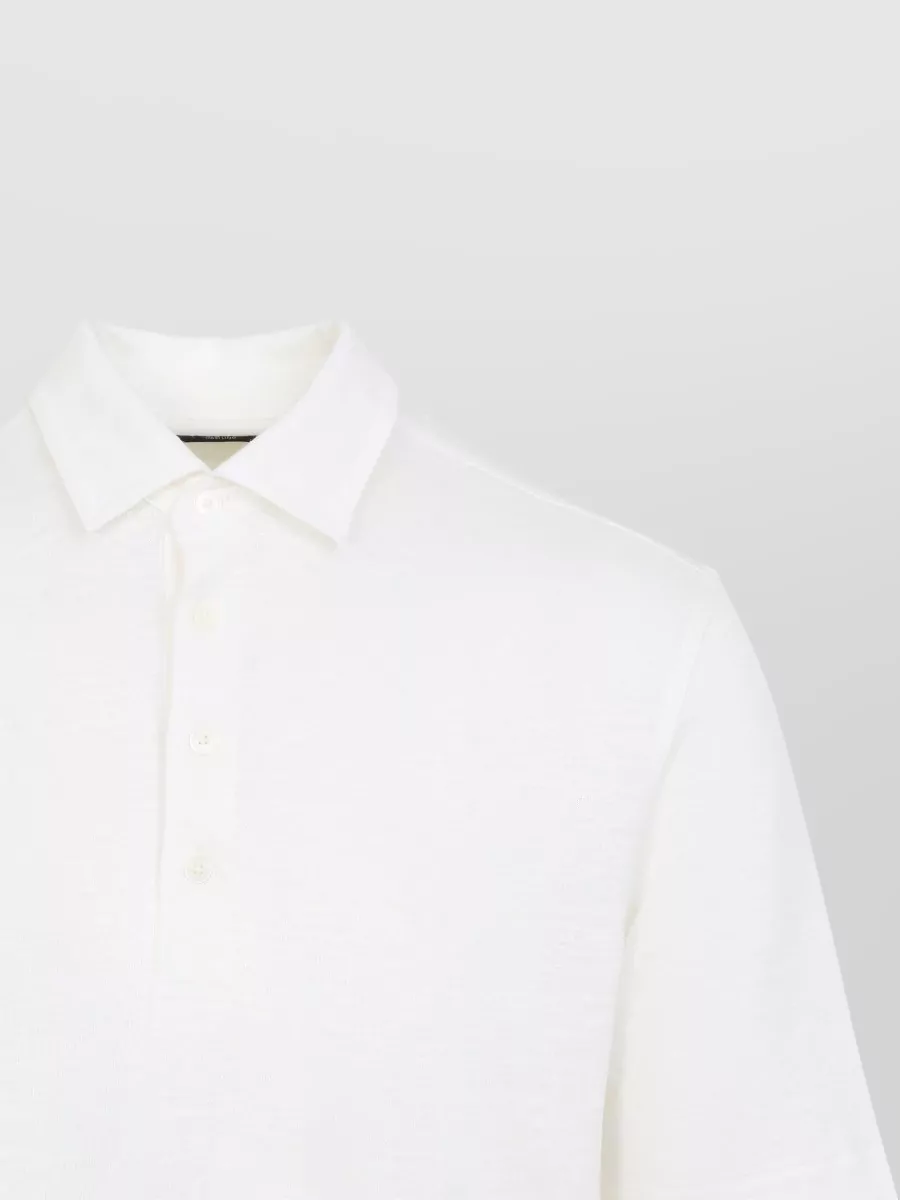 Zegna Linen Regular-Fit Short-Sleeve Polo Shirt