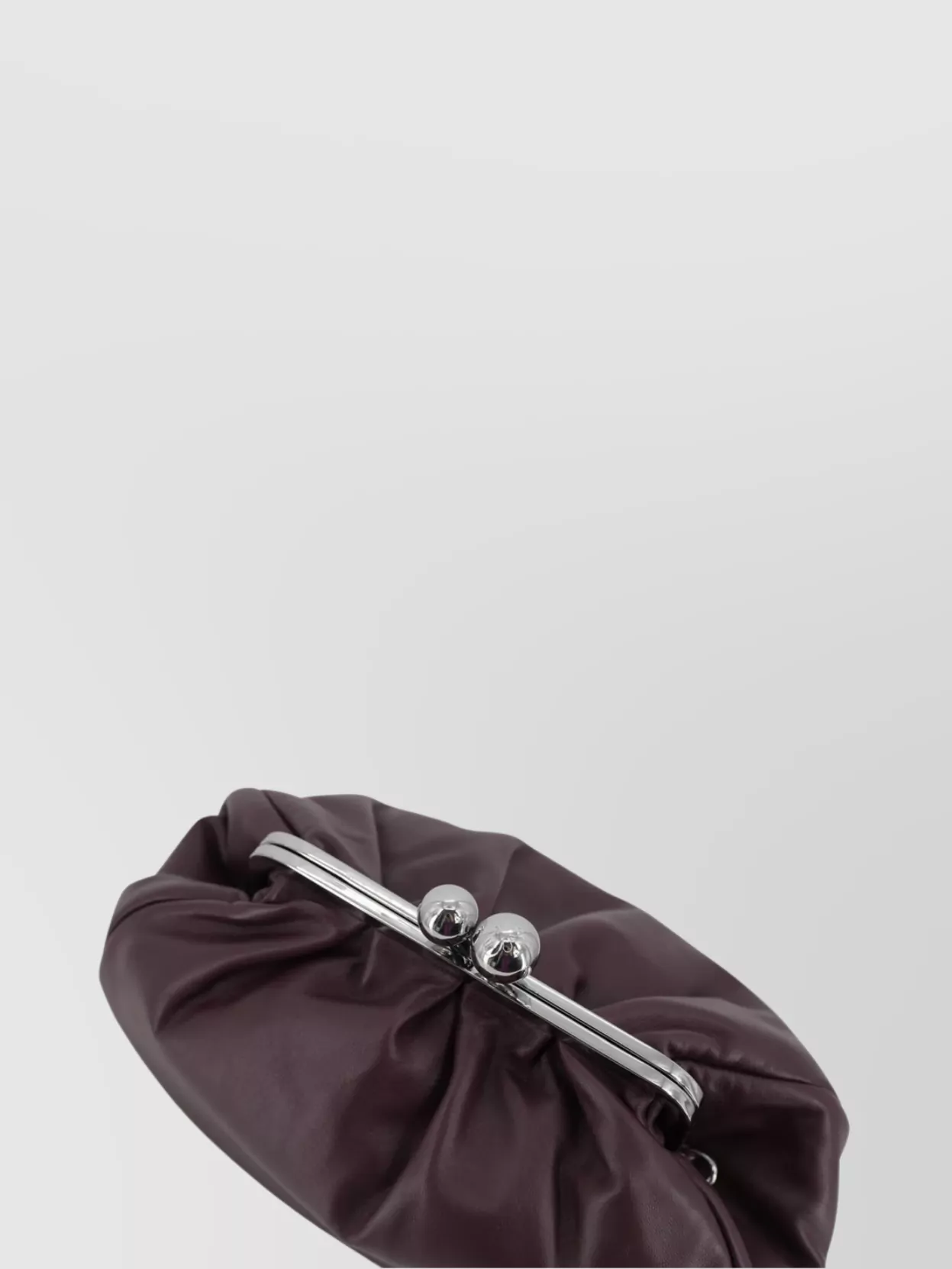 Weekend Max Mara Soft Pleated Clutch Metallic Frame
