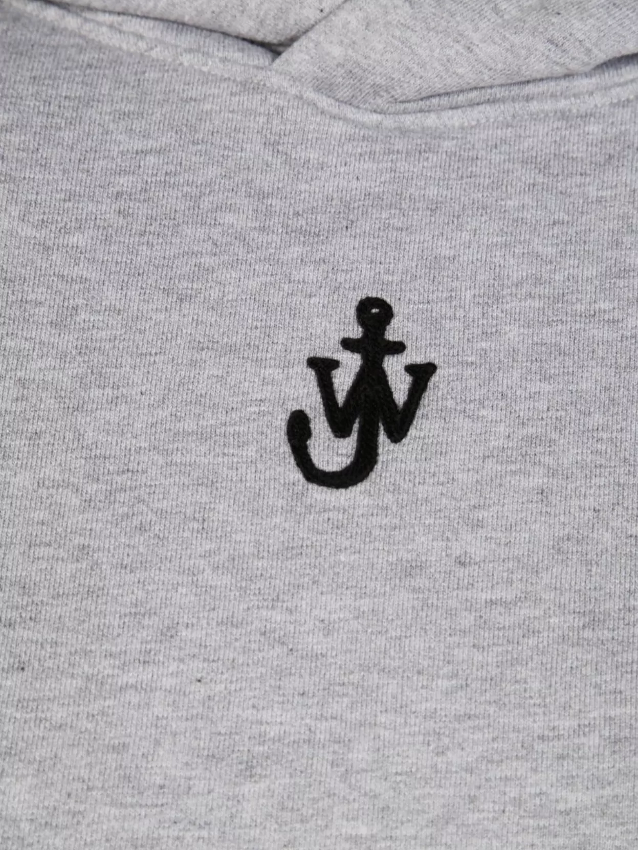 Jw Anderson J. W. Anderson Cropped Grey Hoodie With Relaxed Fit In Multi