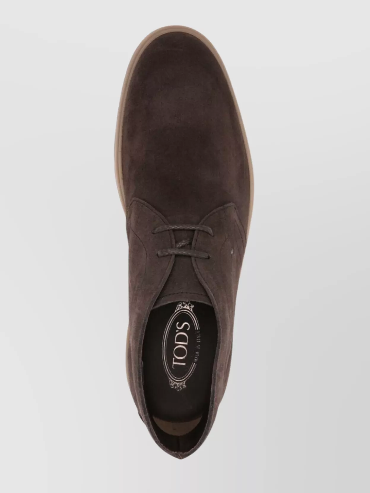 Tod's Round Toe Suede Ankle Boots In Brown