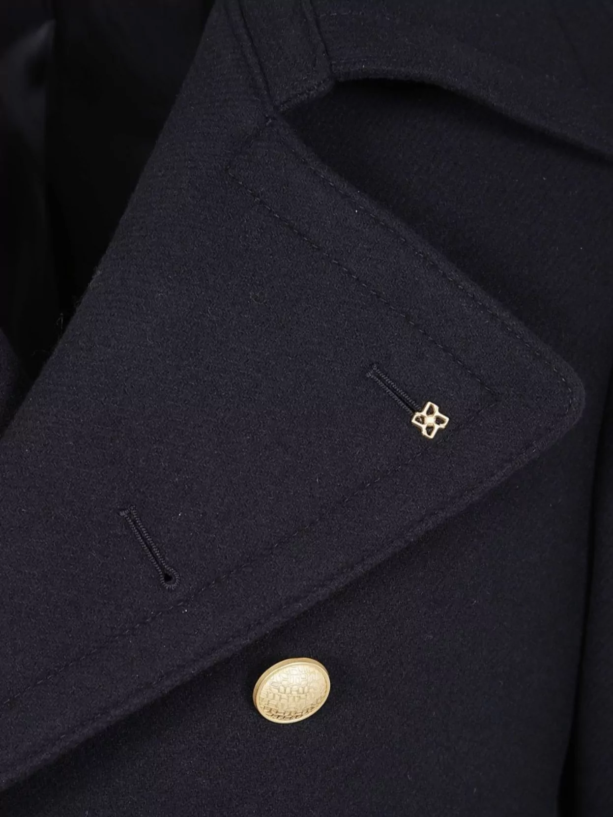 Tagliatore Double-Breasted Coat Gold Buttons