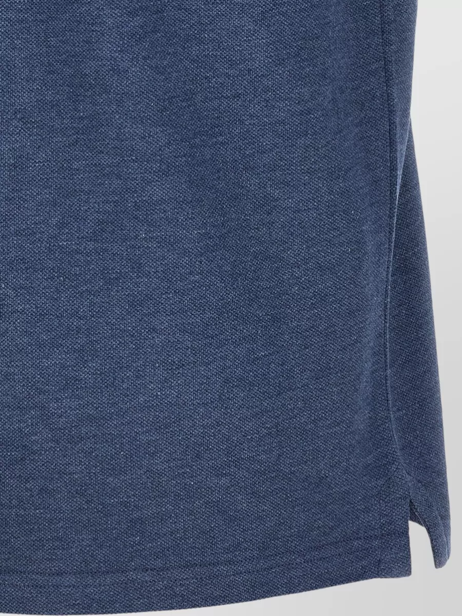 Moncler Polo Shirt Tricolor Detail Short Sleeves Collar