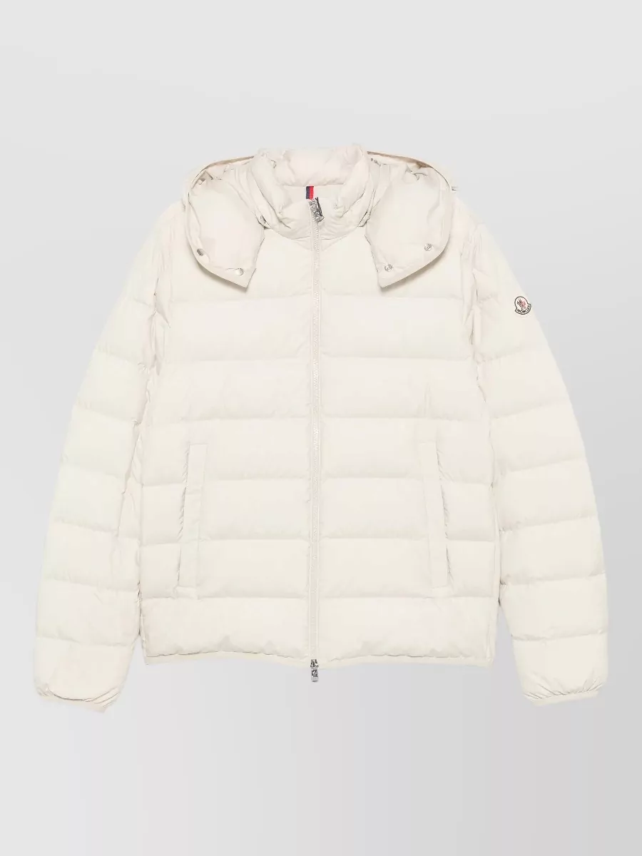 Moncler down hooded short puffer jacket