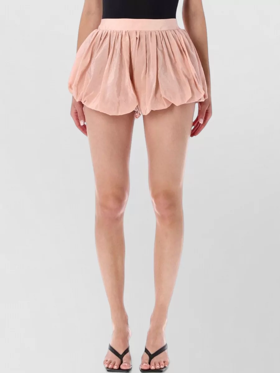 The Frankie Shop Cupro bubble-hem mini shorts