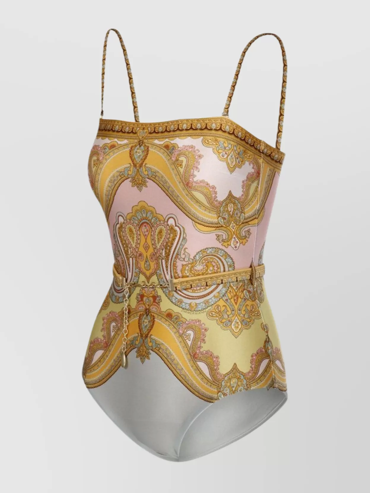Zimmermann Maxine Chain Trim Bandeau Swimsuit