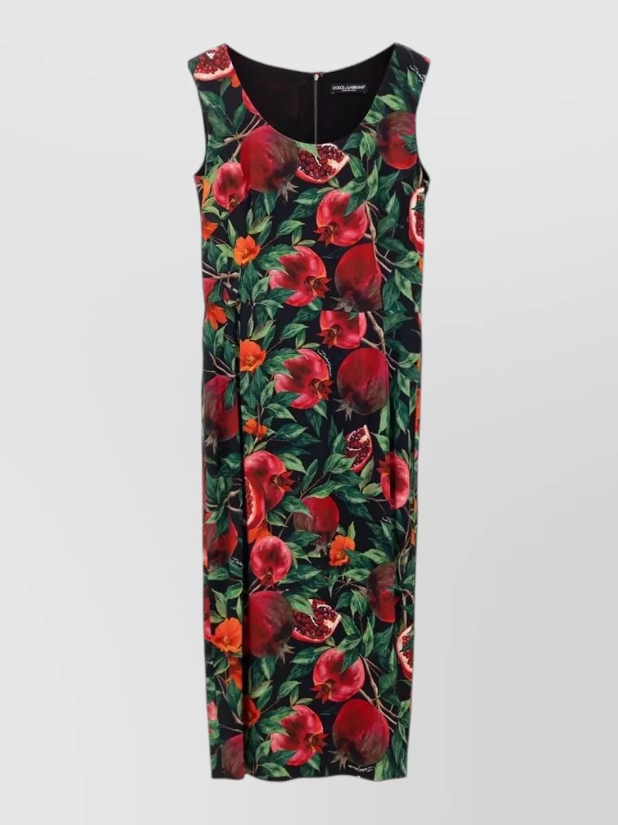 Dolce&Gabbana sleeveless floral-print midi dress
