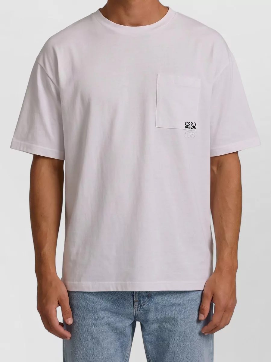 Loewe ribbed crew neck relaxed fit cotton t-shirt