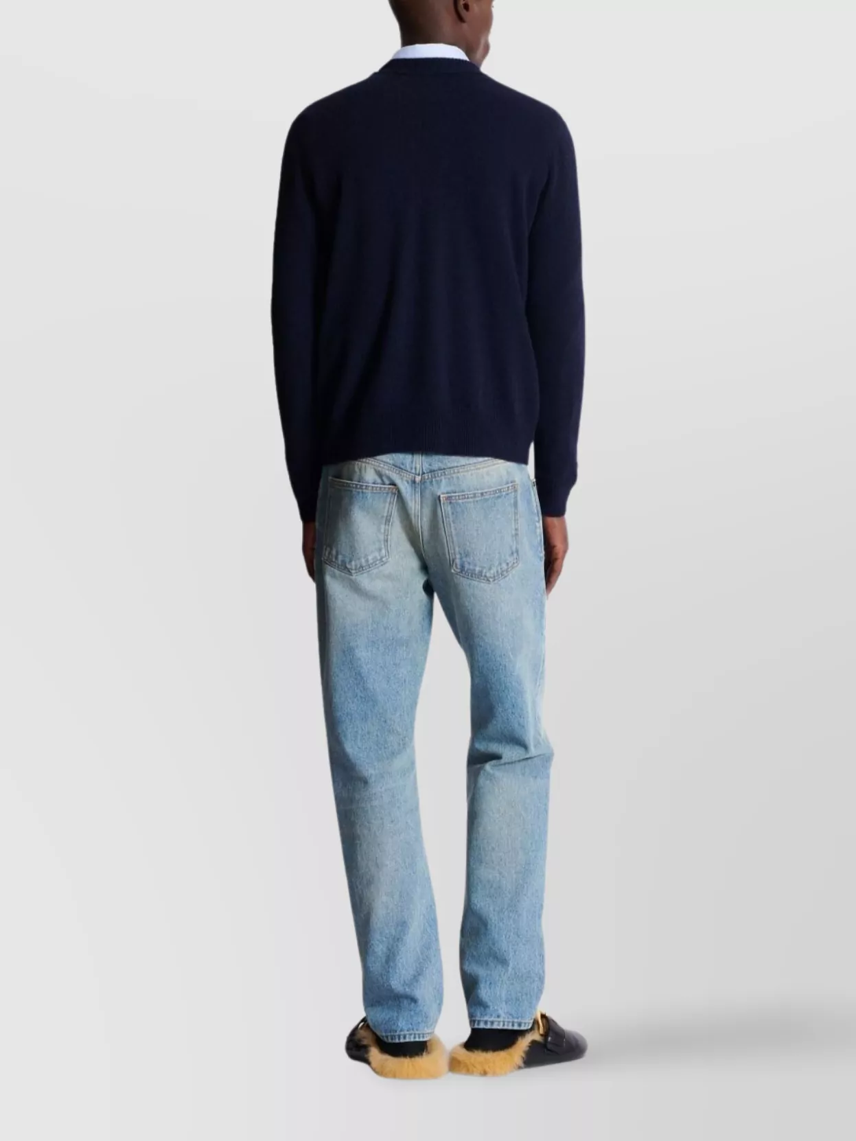 Balmain Crewneck Sweater With Ribbed Cuffs And Hem