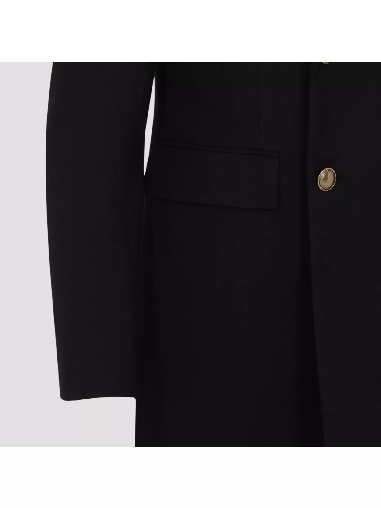 Saint Laurent Double-breasted Wool Jacket Notched Lapels