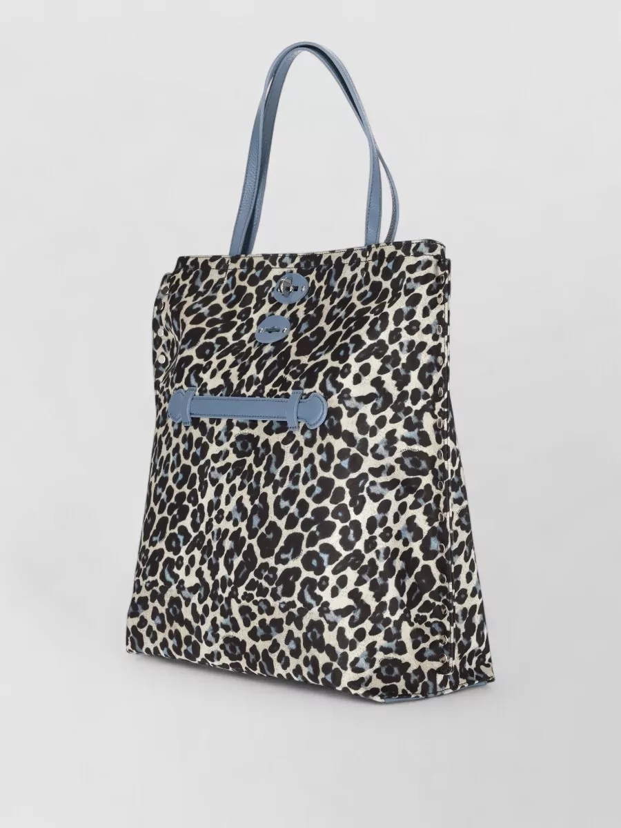 Zanellato Studded Leopard-Print Tote Bag