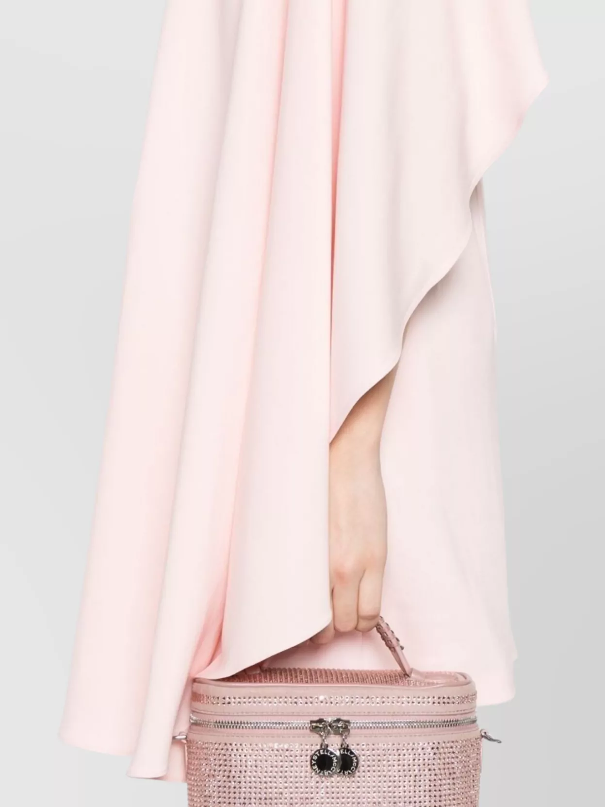 Stella Mccartney One-Shoulder Draped Mini Dress With Asymmetric Hem