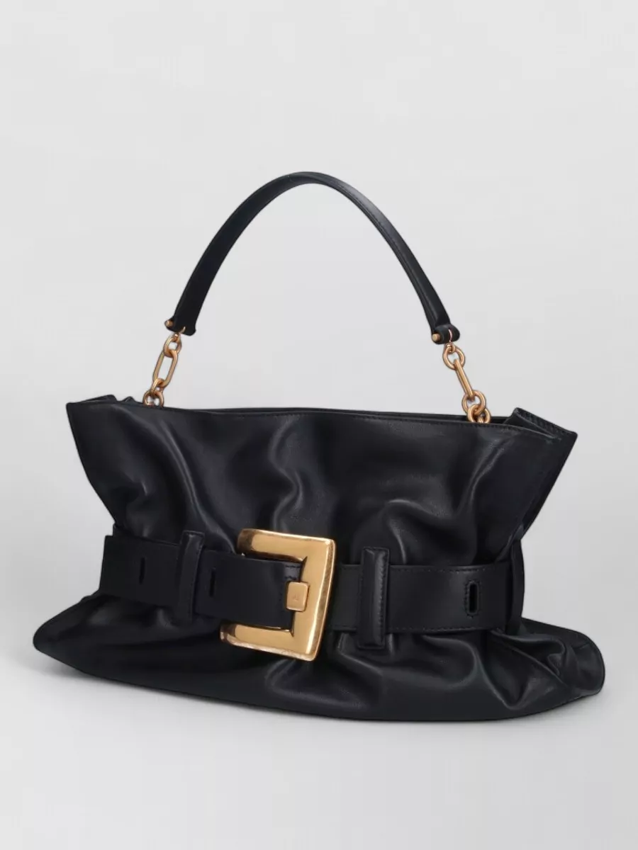Balmain Anthem Medium Leather Shoulder Bag