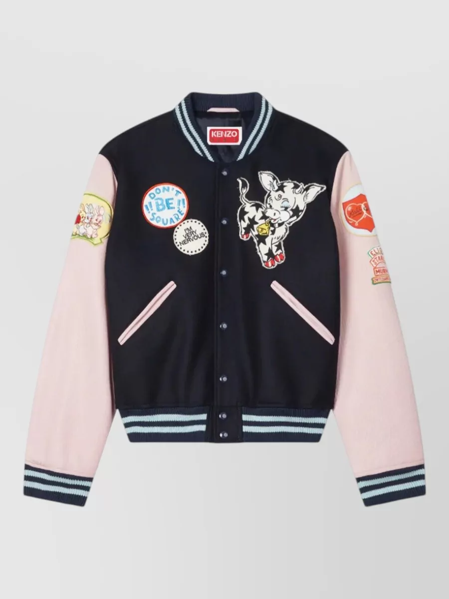 Kenzo wool varsity bomber jacket