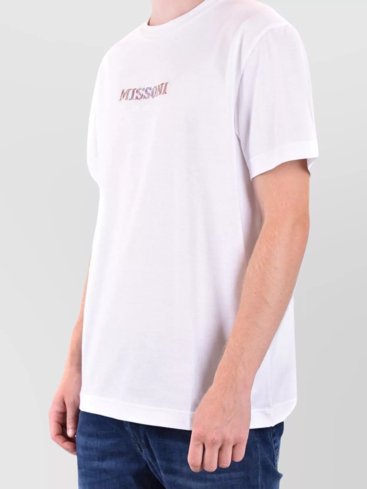 Missoni Crew Neck Embroidered Design Short Sleeves