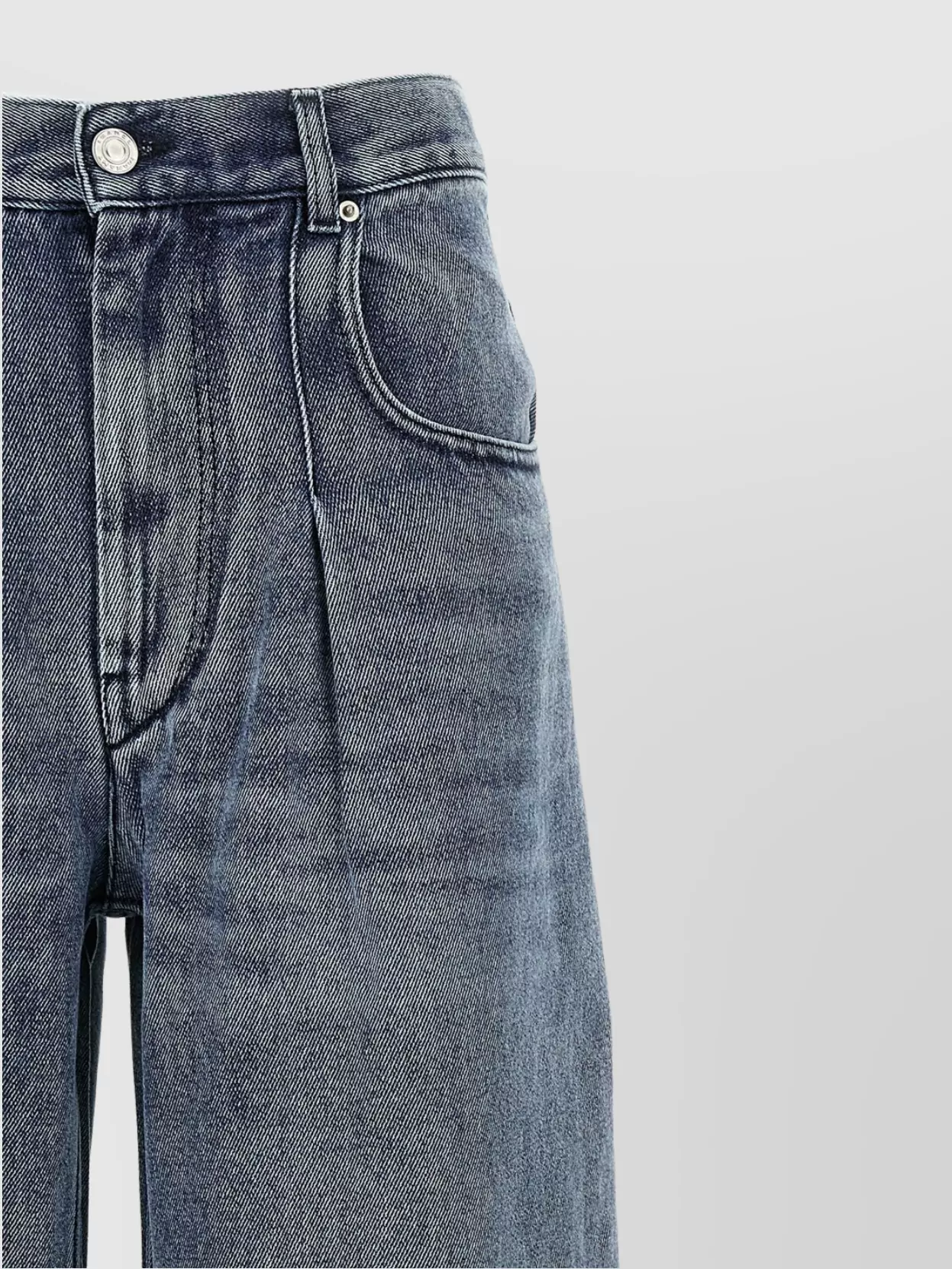 Isabel Marant 'Rodayna' Wide-Leg High-Rise Jeans With Contrast Stitching
