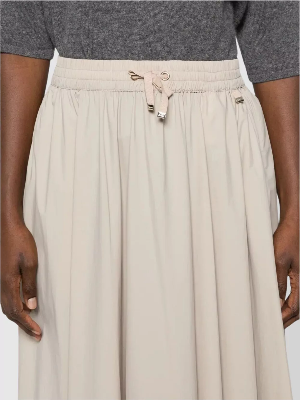 Herno Ankle Length Drawstring Skirt