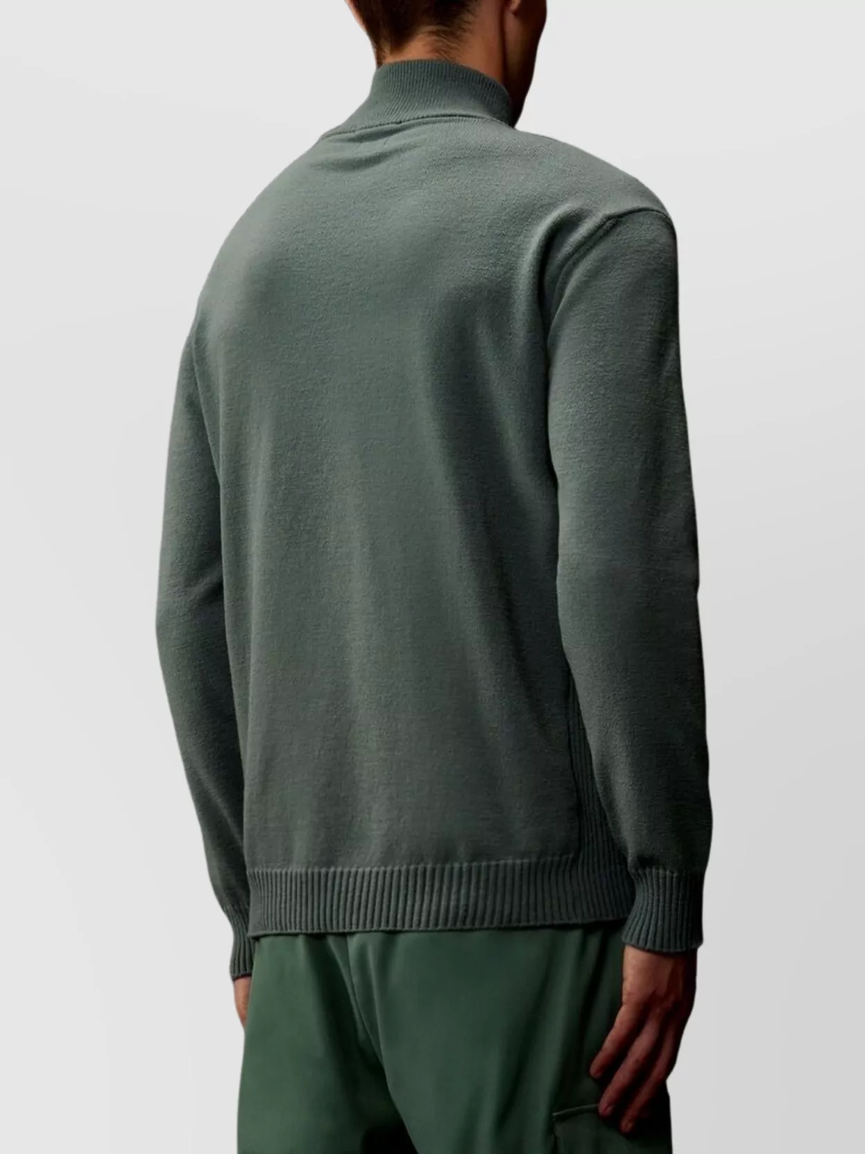 C.p. Company Men Metropolis Polo Shirt In Extrafine Merino Wool In Green
