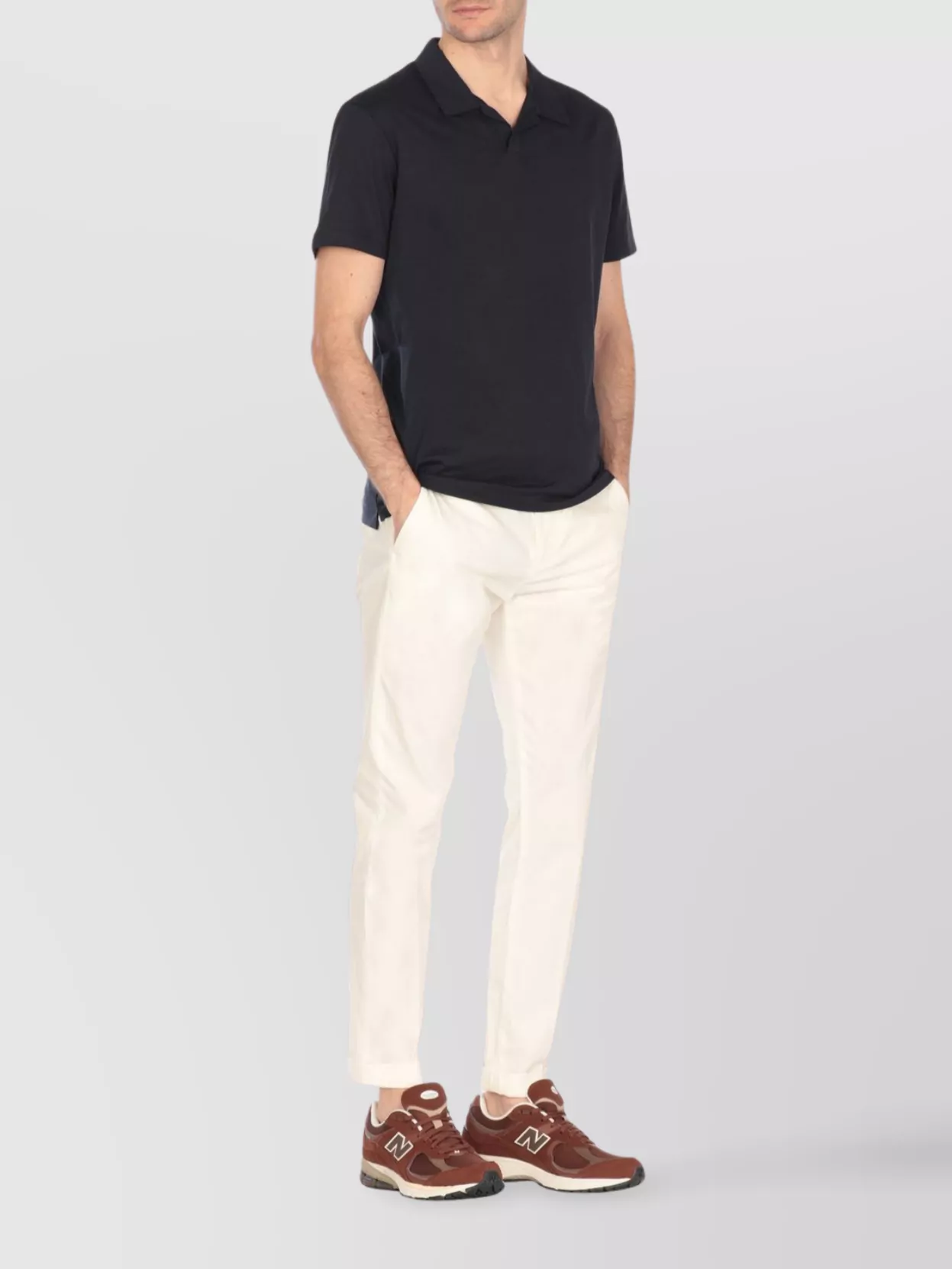 Dondup Straight Leg Trousers Rolled Cuffs