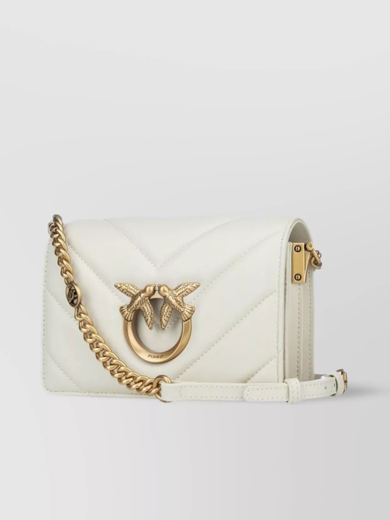 Pinko Quilted Cross-body Bag With Adjustable Chain Strap