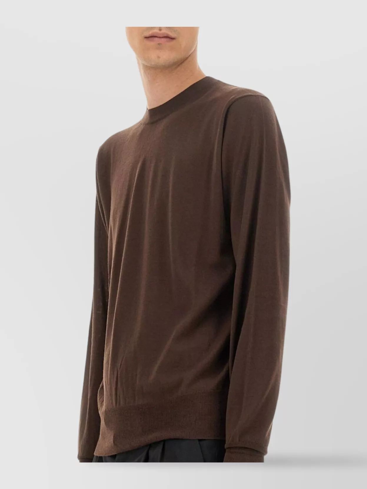 Pt Torino Man Sweater Cocoa Size 42 Virgin Wool
