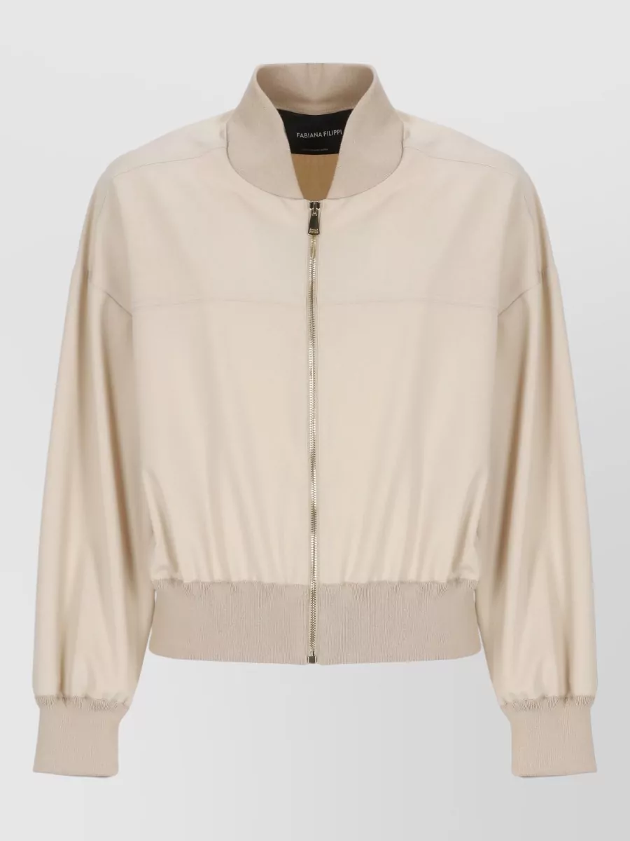 Fabiana Filippi Ribbed Bomber Jacket