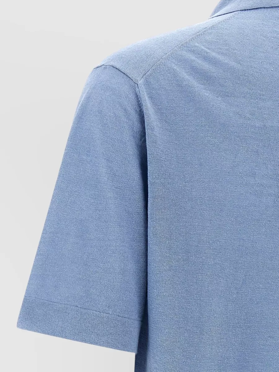 Zanone Linen-Blend Short-Sleeve Shirt