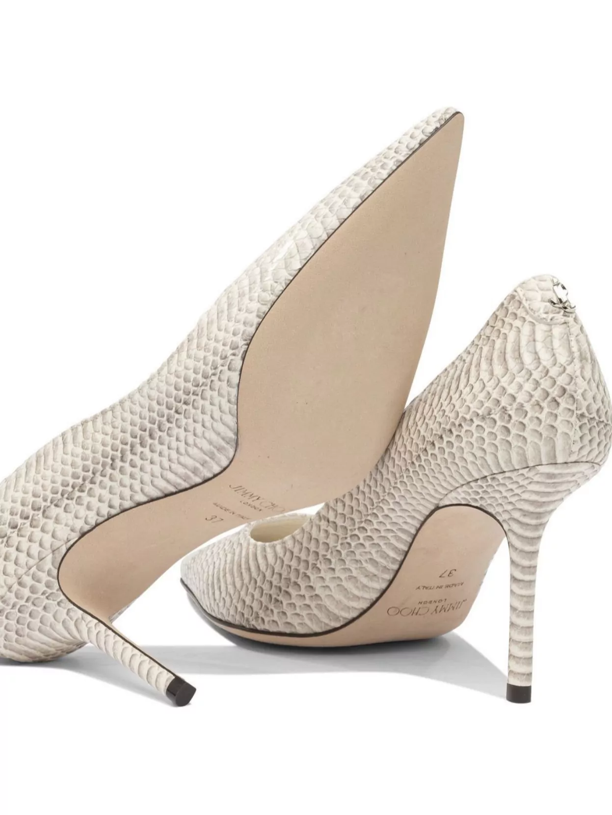 Jimmy Choo Pointed Toe Stiletto Heel Textured Pattern
