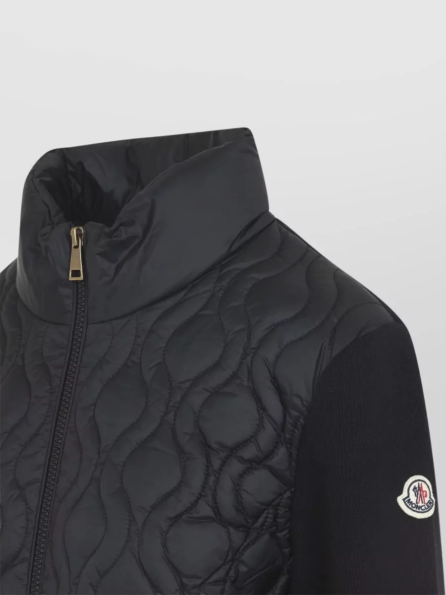 Moncler Quilted Zip-Up Cardigan