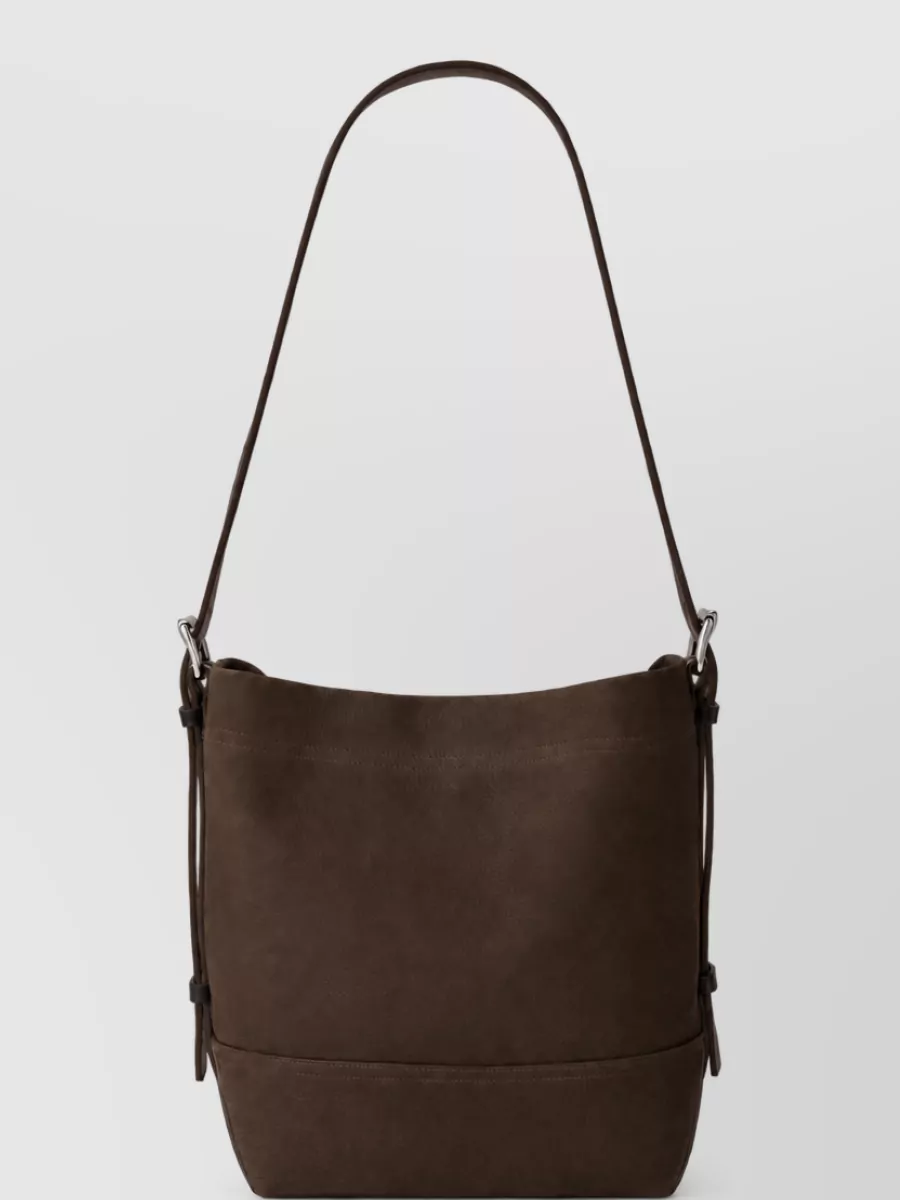 Lemaire calf leather small belted tote bag