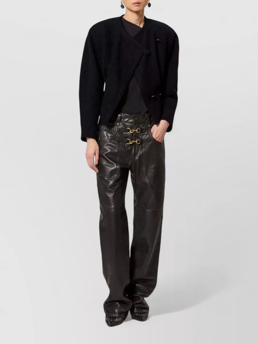 Isabel Marant Bouclé Asymmetric Single-Breasted Coat