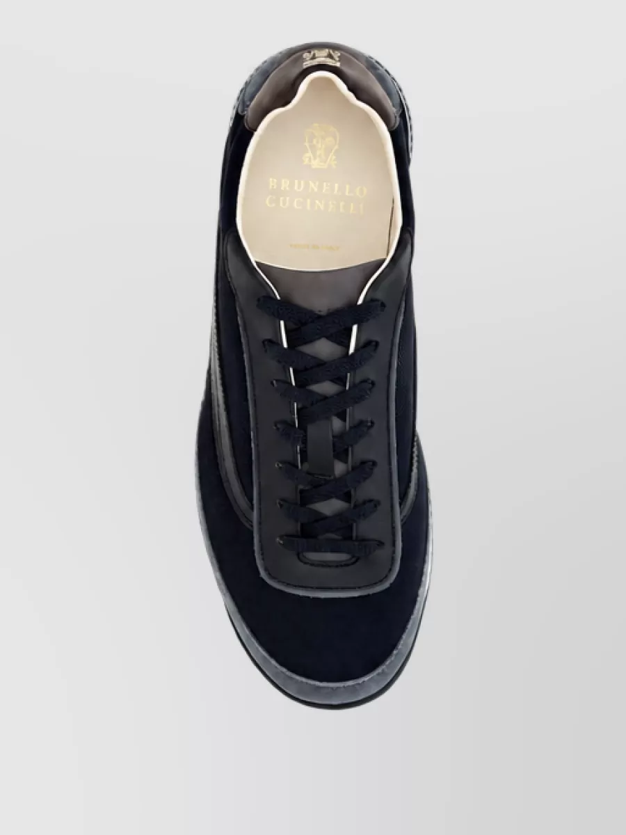 Brunello Cucinelli Suede Leather Low Top Sneakers