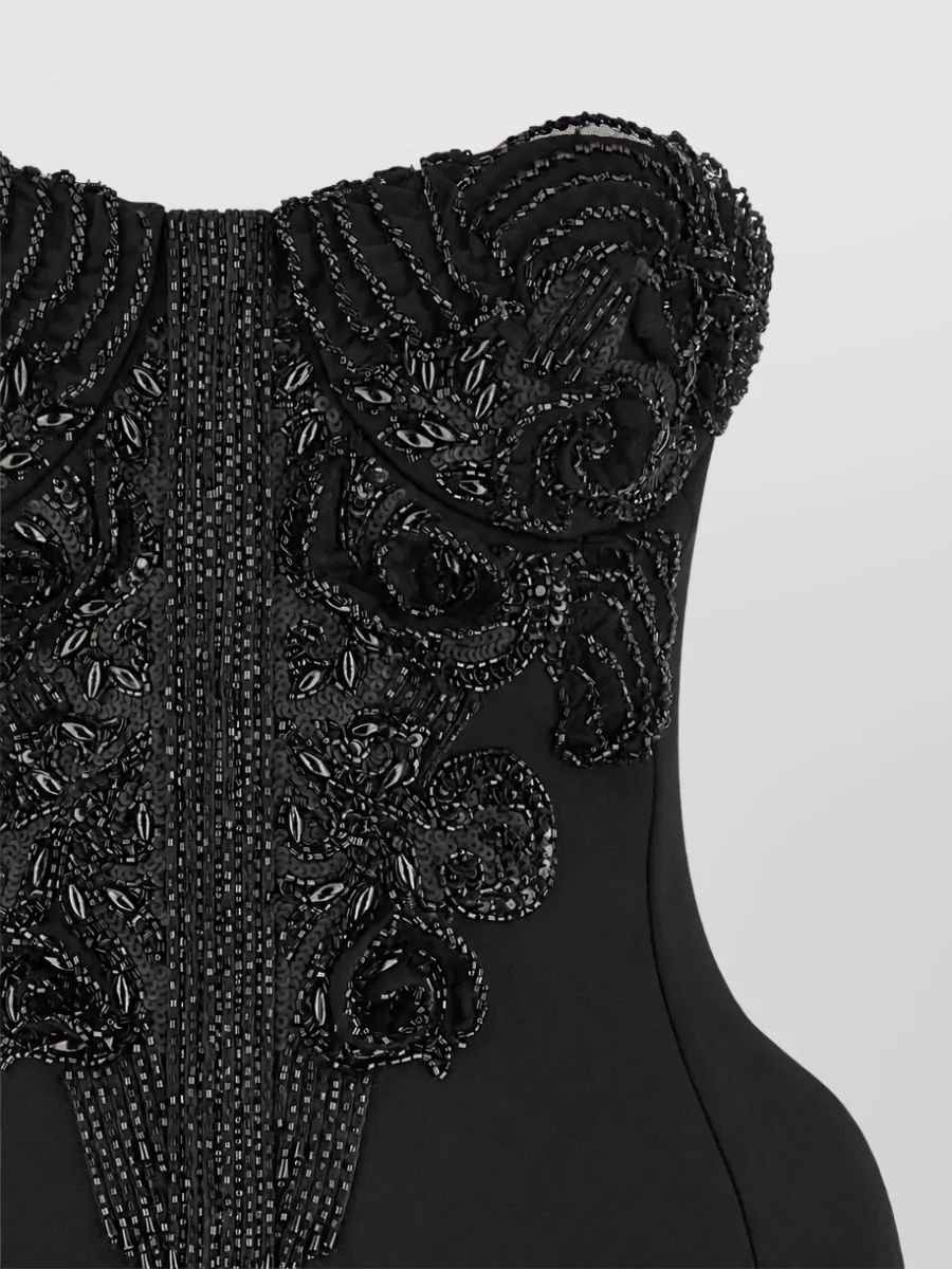 Elisabetta Franchi Crystal-Embellished Corset Evening Dress
