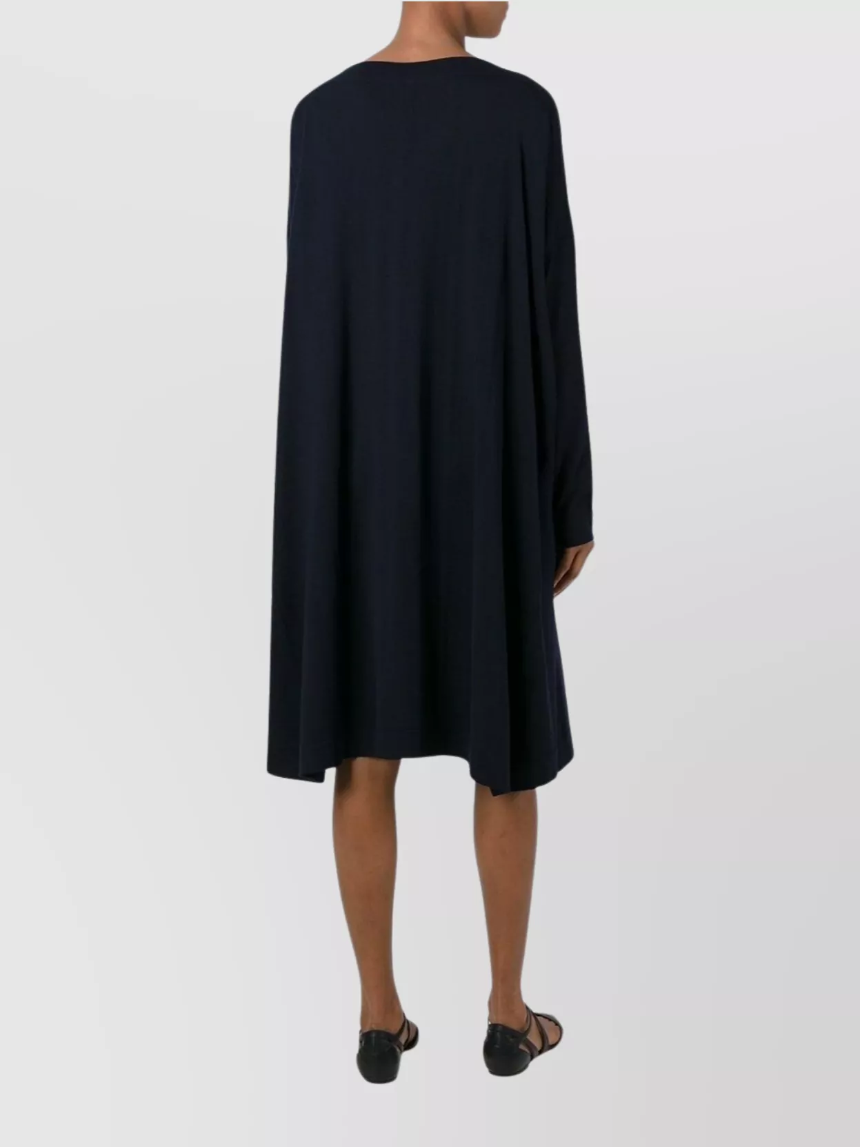 Daniela Gregis Midi Dress With Belted Waist And Long Sleeves