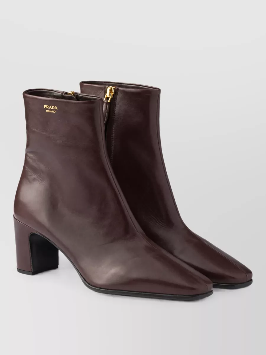Prada leather ankle boots