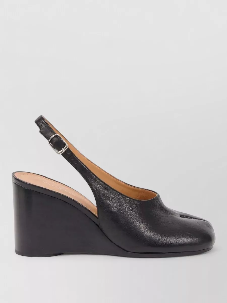 Maison Margiela Leather Wedge Slingback Pumps