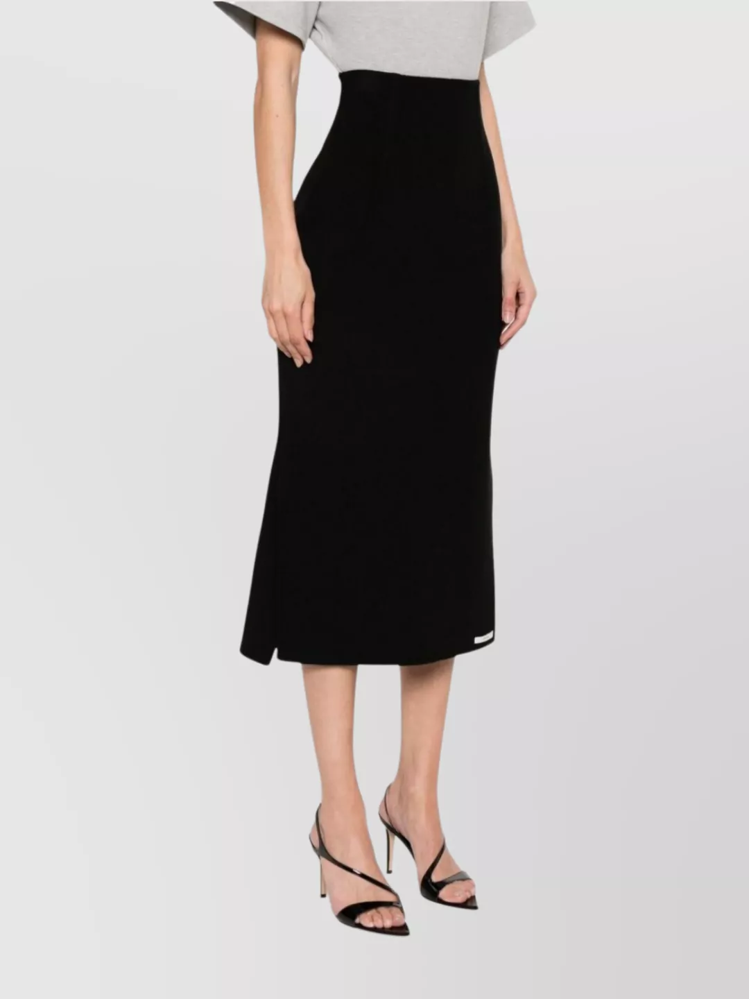 Sportmax Omelia High Waist Midi Length Skirt With Side Slit